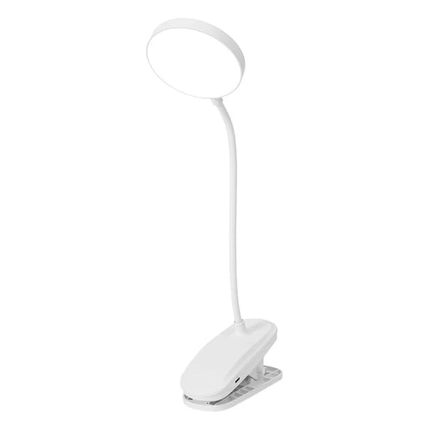 Skrivebordslampe USB-oppladbar skrivebordslampe med sengeklemme leselampe nattlampe LED-skrivebordslampe 3 moduser dimbar øyebeskyttelse DC5V