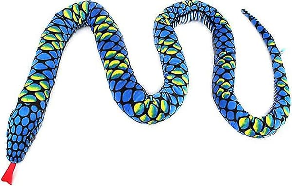 Giant Anaconda Plush Snake, Blue, 110 inches