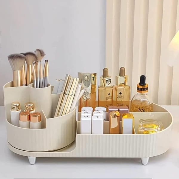 Makeup Stand Makeup Storage Makeup Organizer - Rotating Cosmetic Storage Box with 360° Rotation and Large Capacity