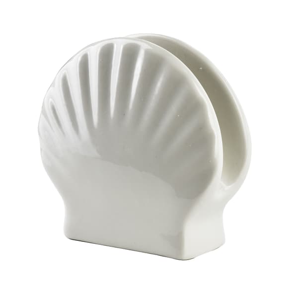 Serviettholder BASIC i hvitt porselen 10,5x4x10 cm - stilig og praktisk