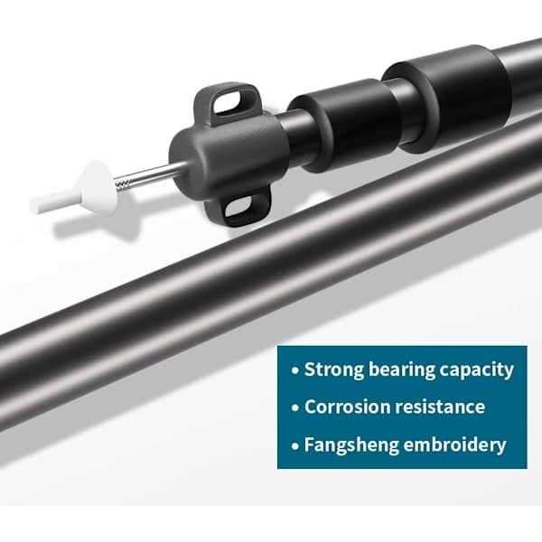 1 Piece Aluminum Tent Pole, Telescopic Awning Pole with Rubber Cap