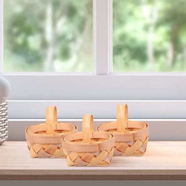 Vintage Wicker Basket Miniature Basket 8 pcs Handmade Candy