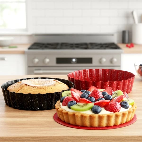 Pie Pans with Removable Bottom, Non-Stick, 12 cm, 2-Pack 155