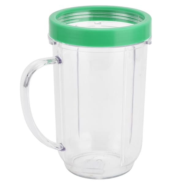 16Oz Blender Cup Replacement with Green Lip Ring, Compatible with MB-1001 250W Blender