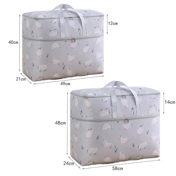 Opbevaringstaske til dyner Tøjopbevaringstaske BLÅ 49X21X40CM blå 49x21x40cm
