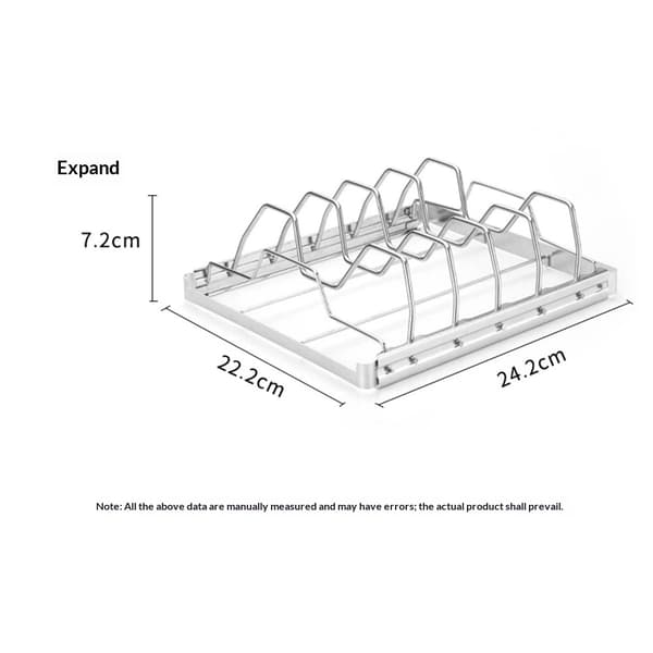 Stainless Steel Rib Rack with 4 Slots for Grilling, Roasting Rack Easy to Use and Clean
