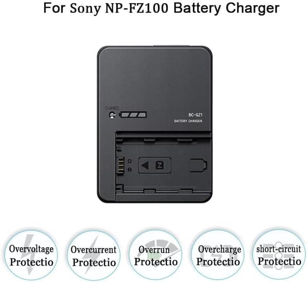 Oplader til Sony A7R4 A7C A9 A6600 A9M2 NP-FZ100 Batteri