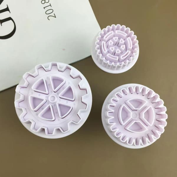3 stk/sett Gir Stempel Fondant Dekorering Sukkerhåndverk Form Kutter