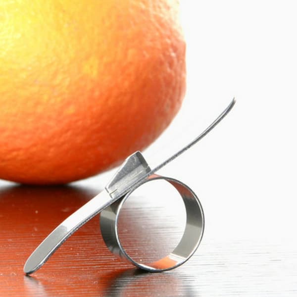 2-pak appelsinskreller / fruktskreller / skrell appelsin i rustfritt stål Silver silver