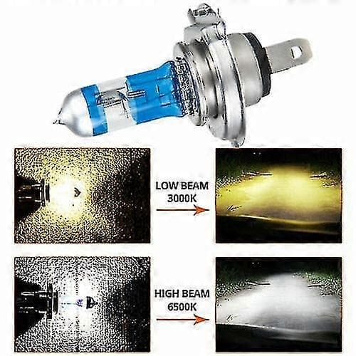 4x H7 100w 6000k Xenon Hvite Frontlyspærer Effekt Hid Lamper 12v Billamper