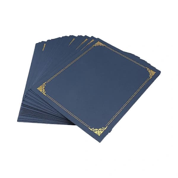 Certificate Holders, 25-Pack Diploma Holders, Certificate Folders Blue