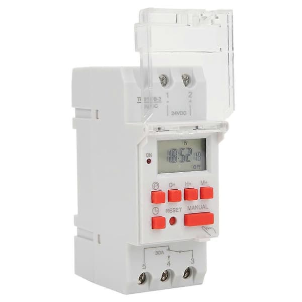 DC 24V 30A Ukentlig 12/24-timers tidsbryter LCD På Av Kontroll Programmerbart Tidsrelé