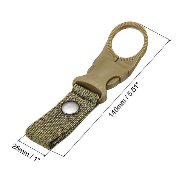 Vattenflaskspänne Vattenflaskögla Hållare för Ryggsäcksremmar Utomhuscamping, Vandring, Svart, Grön, Khaki, Röd 4-pack [DB]