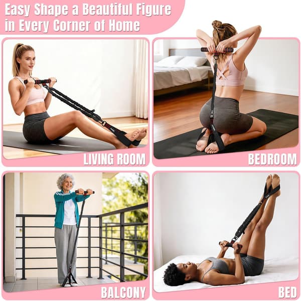 Modstandsbånd Pedal, Sit Up Træningsudstyr (sort, 90 lbs)