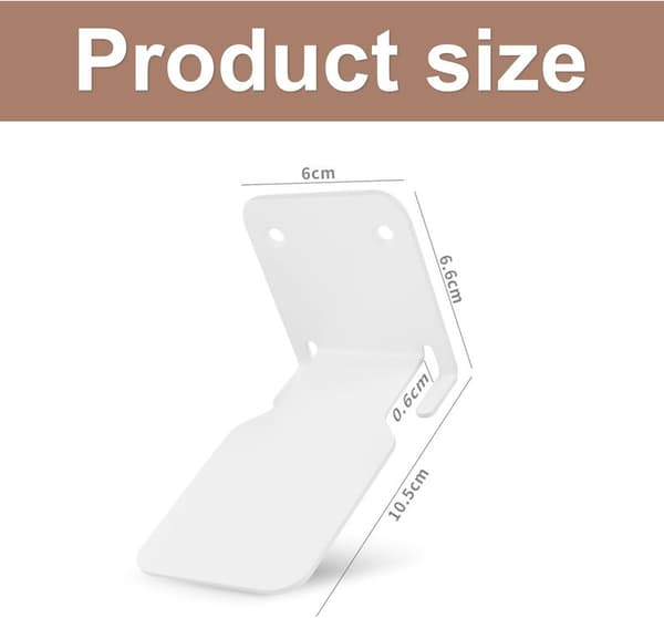 Invisible Bookshelf, Wall Mounted Floating Metal Shelf, White, 6.6x6x10.5 cm, 2 Pieces