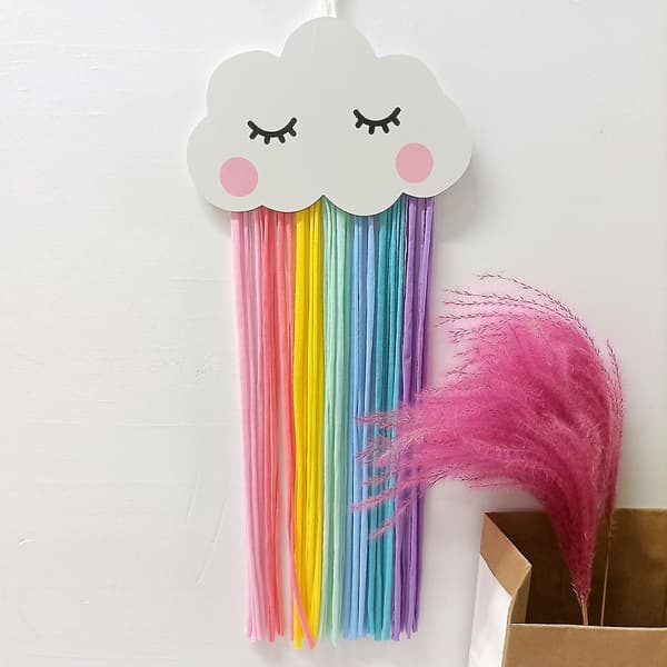 Regnbue veggdekorasjon for barnerom, sovesal, babyshower, klasserom, jenterom, barnehage, babyshower, bursdagsfest