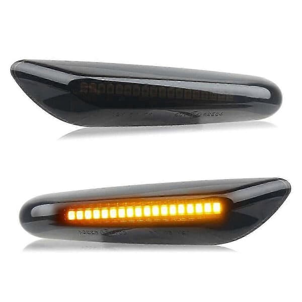 For 328i E90 E91 E92 E93 E46 E60 Røykfargede LED Sidemarkeringslys Sekvensiell Blinklys X2