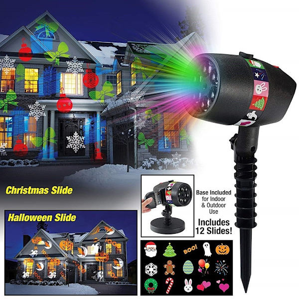 Magic Light Projector with 12 Interchangeable Motifs 800