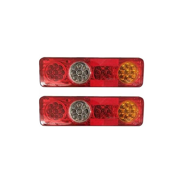 Car Taillight 2 Pcs 12V 36 LED Tail Light 6 Functions Trailer Caravan Truck Rear Lamp