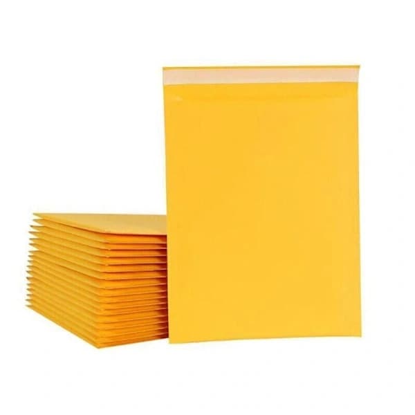 Gule boblepostposer Størrelse 6 Polstrede konvolutter 50 stk. Lager Boblepose Ny,A