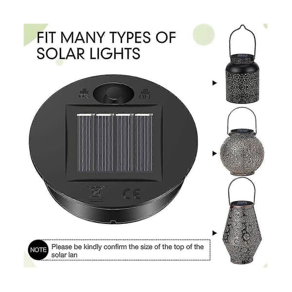 8 Pcs Solar Lights Replacement Top Solar Lantern Parts Led Solar Panel Lantern Lid Lights For Patio