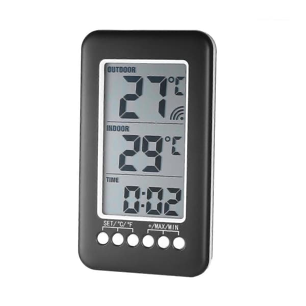 LCD / Digital Trådløs Indendørs/Udendørs Termometer Ur Temperaturmåler Med Sender