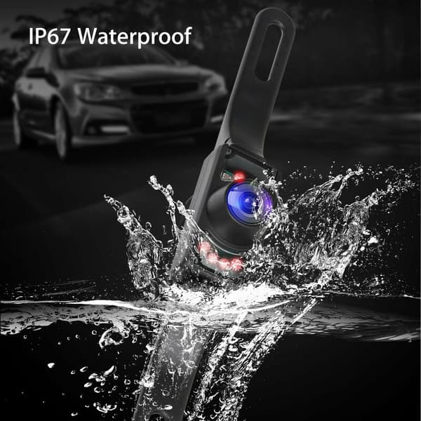 Wireless Backup Camera, 5\" Rear View Camera Monitoring System, 7 LED Infrared Parking Cameras with Super Night Vision