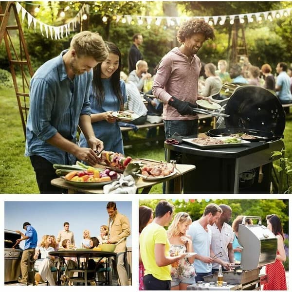 BBQ Grill Mat, Teflon Non-Stick Coating - Easy to Clean, Reusable, Durable, Heat Resistant, BBQ Sheet for Grilling (6-Pack)