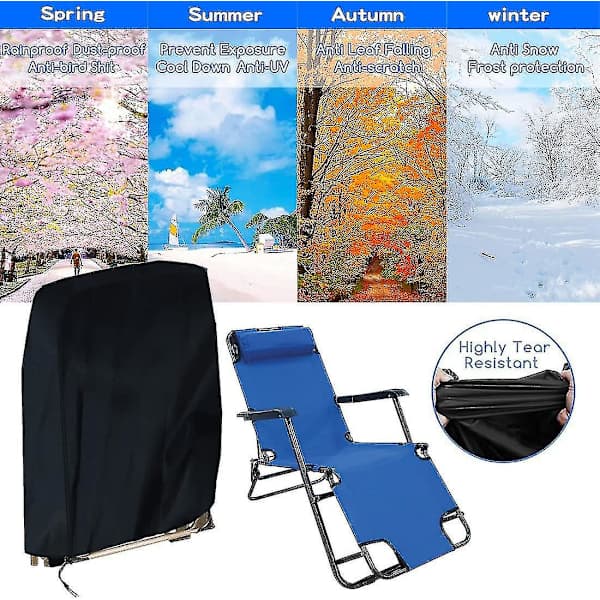 Premium Vattentätt Fällbart Solstolsskydd - Oxford Garden 210D Skydd för Ultimat Skydd och Hållbarhet