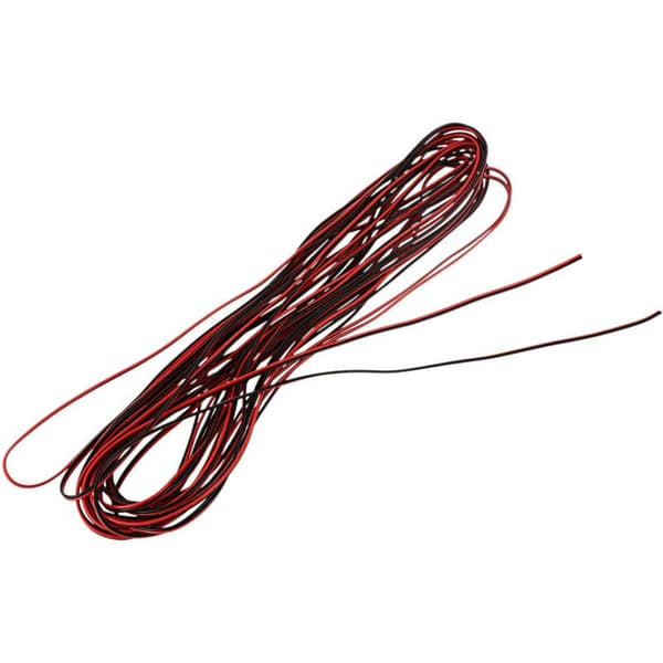 22 Gauge 15M Red Black Zip AWG Cable Power Ground Braided Copper Car