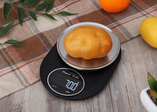 Digital køkkenvægt 2 kg/0.1 g Rustfrit stål Sort/sølv 321