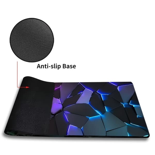3D Illusjon Gaming Musematte Sklisikker Gummi Tastatur Skrivebordsmatte 30x60x0.3cm