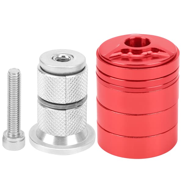 6 Pcs Aluminum Alloy Headset Spacers for Bicycle Handlebar, for Mountain Bike, Red