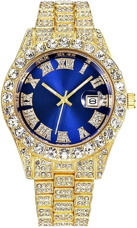 Herre Diamantur Mode Krystal Vand Diamant Britisk Analog