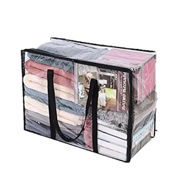 1-pack Transparent Klädförvaringsväska 55L Stor Väska