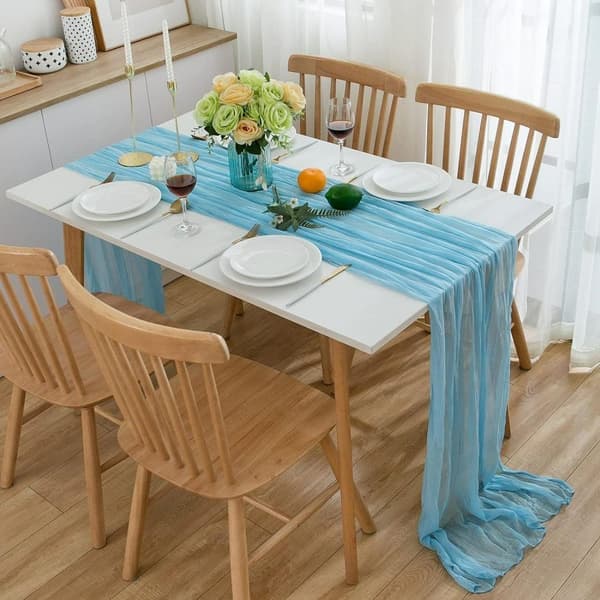 Azure bordløper - for bryllup, nattverd, bursdag, fest Blå Blue
