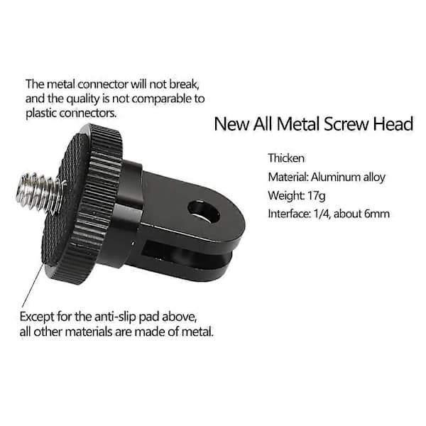 Helmet Mount Mounting Kit for Insta360, Action Camera Aluminum Alloy Motorcycle Mount Kit