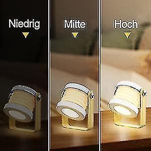Foldable Table Lamp, Child-Safe Night Light Portable Desk Bedside Lamp Touch Control for Bedroom Lamps, 3 Modes
