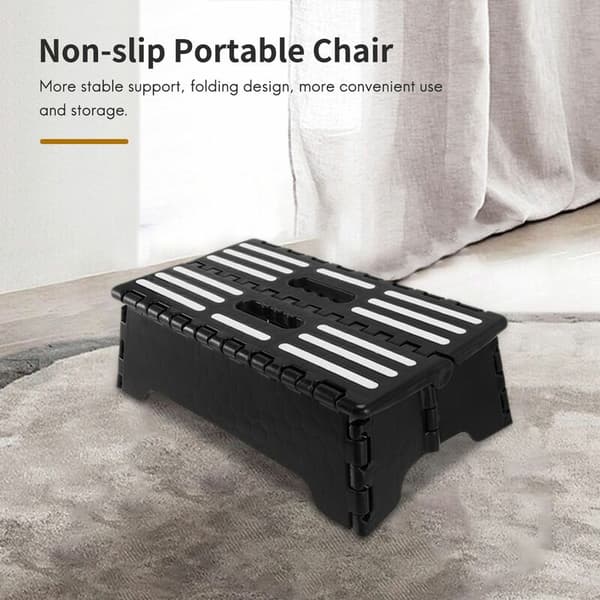 Small Foldable Compact Non-Slip Folding Flat Step Stable Portable Folding Chair