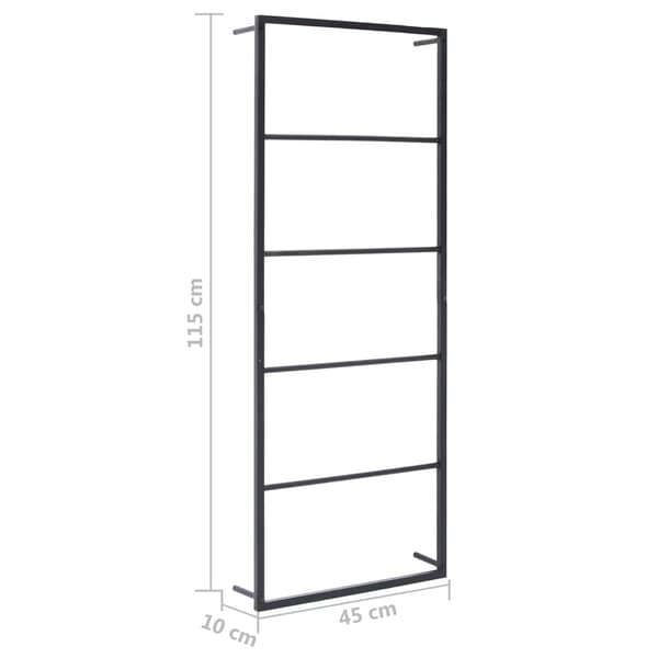 vidaXL Pyyheteline musta 45x10x115 cm teräs Svart black