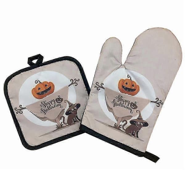 Halloween Durable Gloves with Hanging Loop Heat Resistant to Protect Hands Gift-FY-