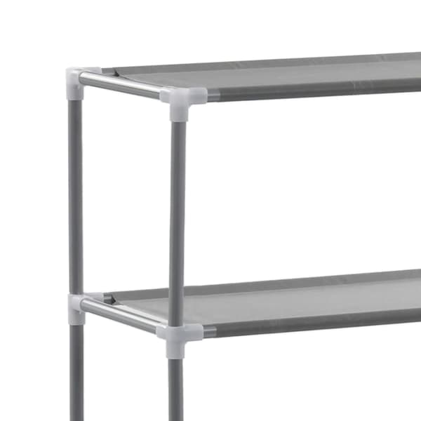 vidaXL Toaletthylle med 3 hyller sølv 53x28x169 cm Silver silver