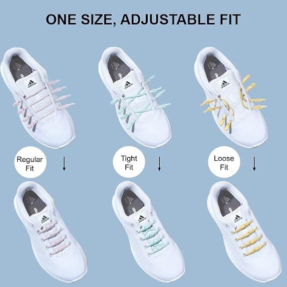 10 par halkfria skosnören, one size fits all, unisex, grå