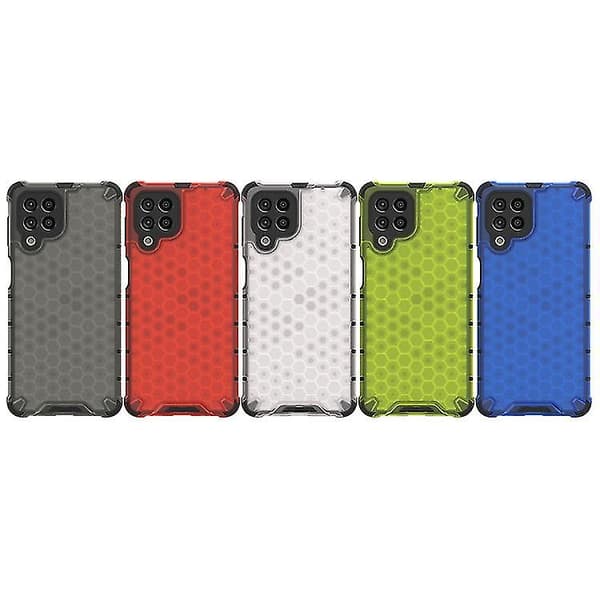 Stødsikkert Honeycomb PC + TPU telefoncover til Samsung Galaxy M53 5g (blå)