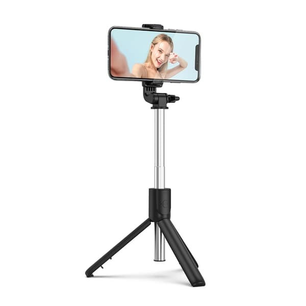 Selfiekeppi Teleskooppijalusta 0,7m matkapuhelimelle - Musta