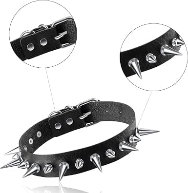 1 stk Kvinne Mann Kul Punk Choker Gotisk Goth Spiss Hjerteform B