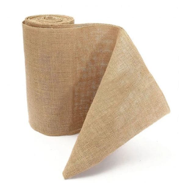 Naturfärgat jutetyg Juteband 6 cm 6cm