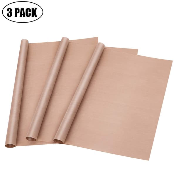 3-pak PTFE Teflon-ark til varmepresseoverførselspapir, non-stick