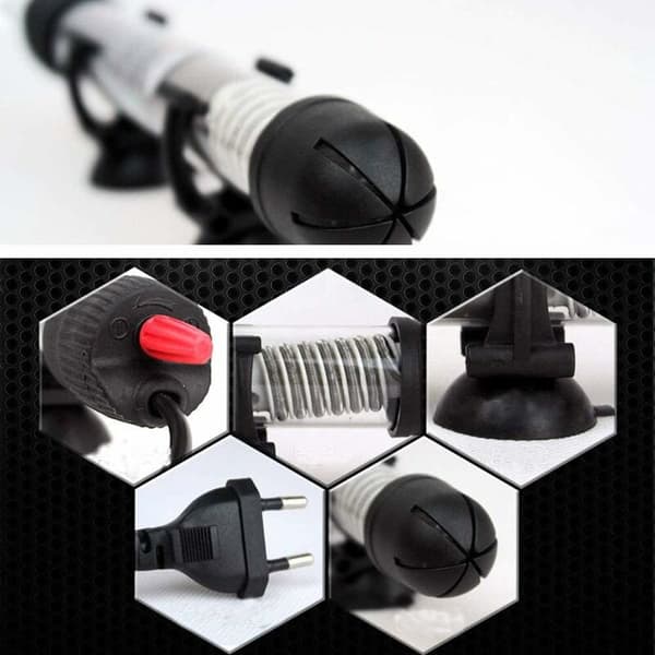 Akvarievarmer, 25W nedsenkbar varmer dyppevarmer for akvarium