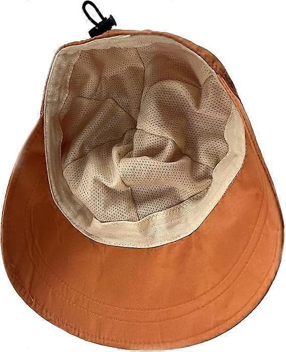 Justerbar Hurtigtørrende Solhat Åndbar Kasket Dame Sommer Solbeskyttelse Unisex, Orange